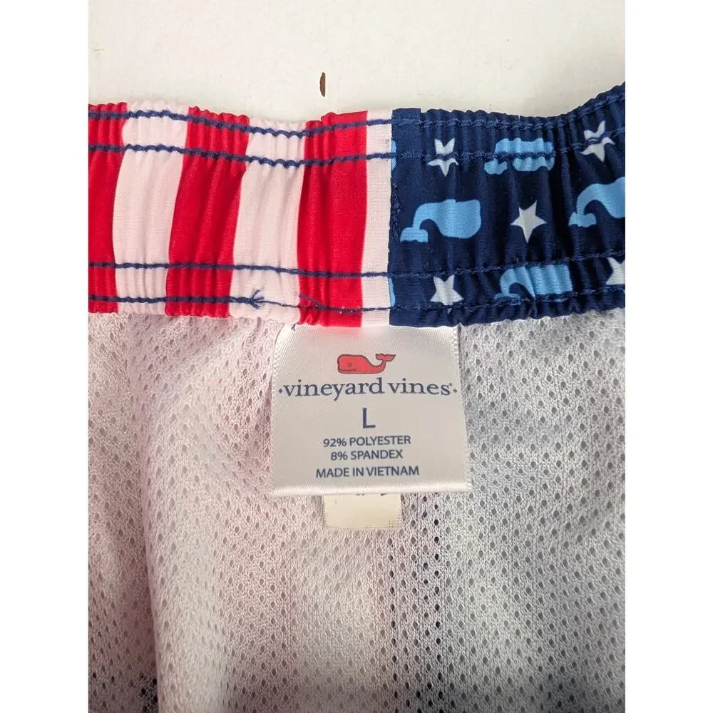 Vineyard Vines Men's Large Stars & Stripes Swim Shorts